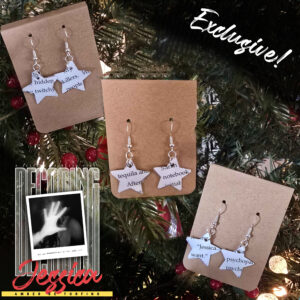 Decoding Jessica Star Earrings – Handmade Literary Jewelry